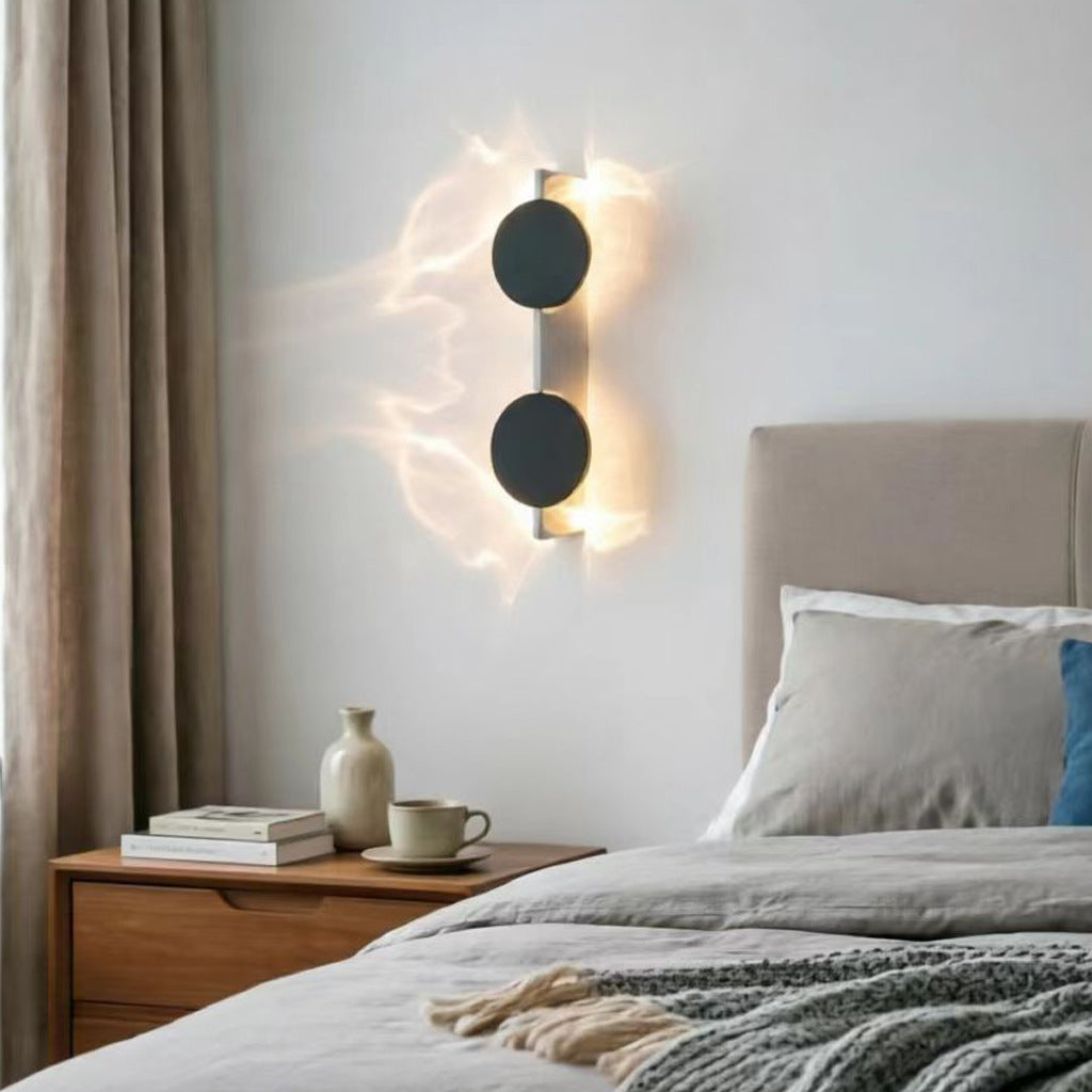 Lampara de Pared LED de Efecto Ondulado Minimalista y de Diseñador
